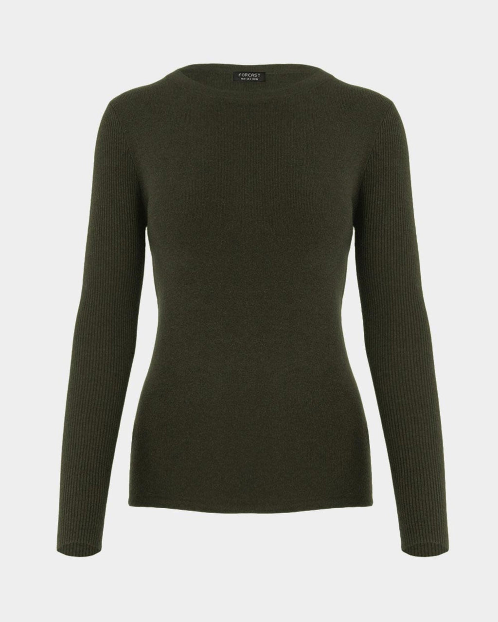 Tania Crew Neck Knit in khaki — product-only view