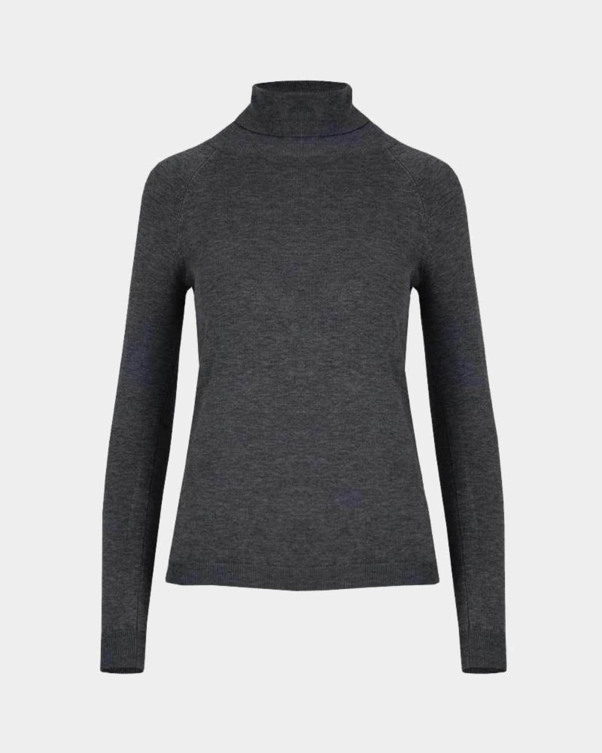 Clarisse Turtleneck Sweater in charcoal — product-only view