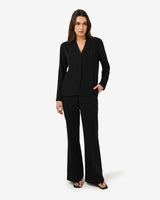 Lilian 2 Long Sleeve Blouse in black — full-length view