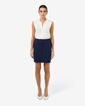 Safira Mini Skirt in navy — full-length view
