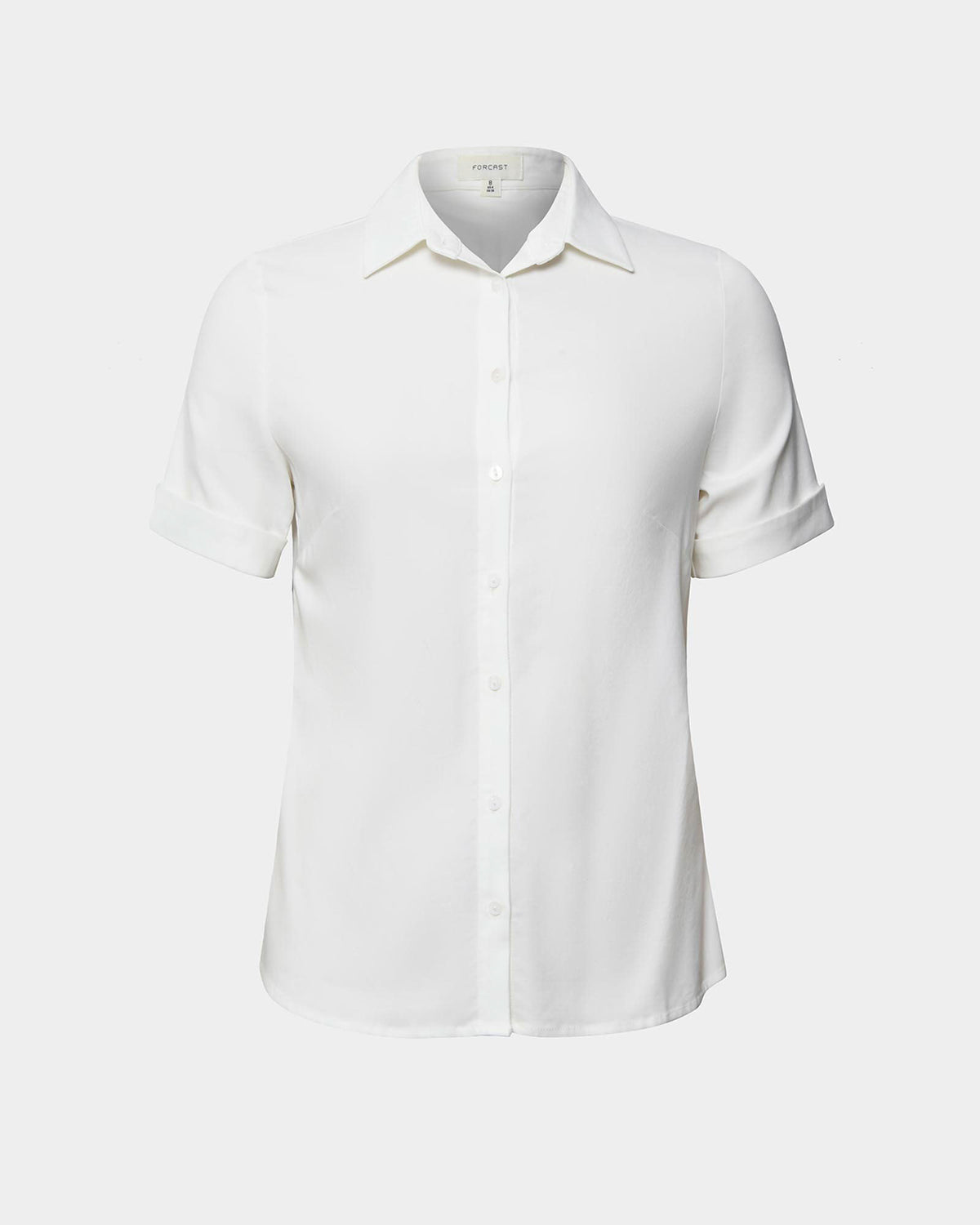 Morgan Short Sleeve Cuff Shirt in ivory — product-only view