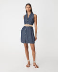Scarlette Tencel Denim Dress in denim blue — full-length view