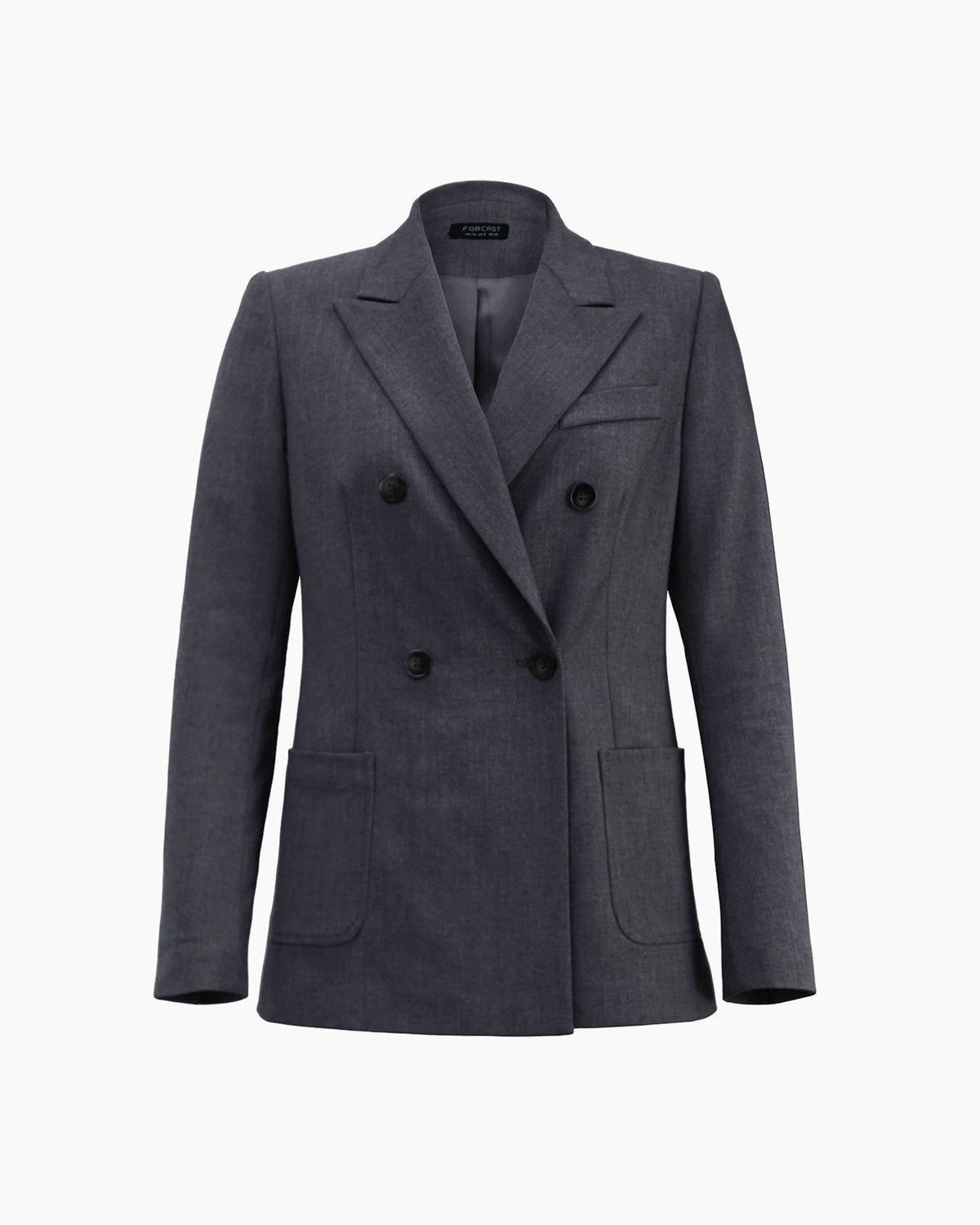 Merid Double Breasted Blazer in dark grey — product-only view