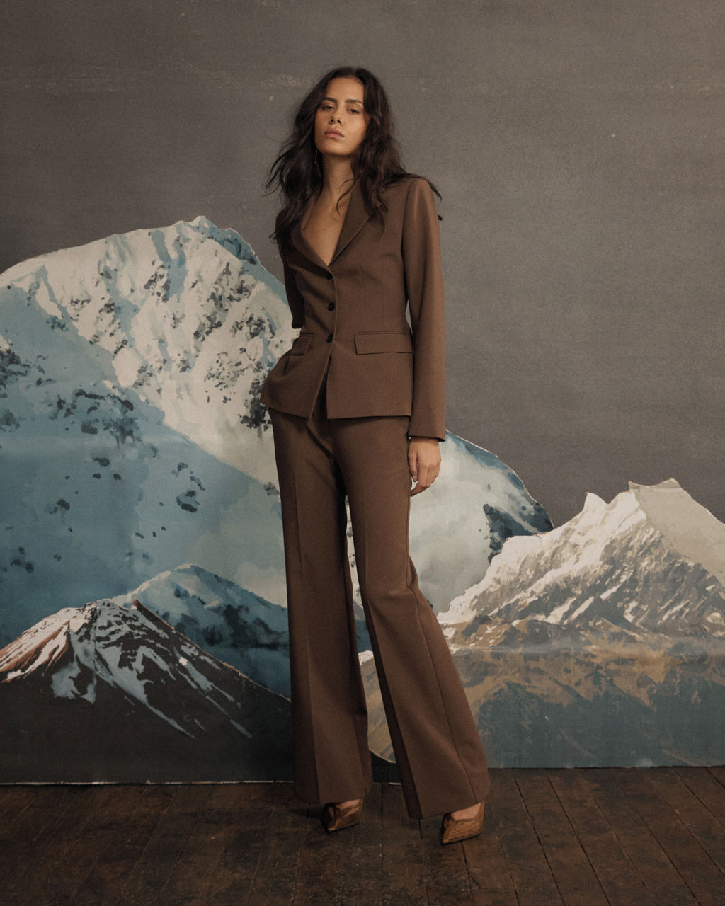Lydia Bootleg Pants in chocolate — alternate view